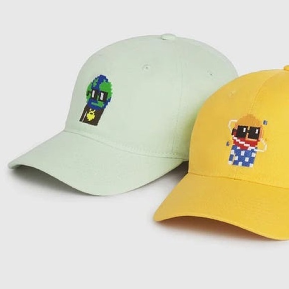 MADHAPPY X NOUNS PIXEL EARTH DAD HAT ADJUSTABLE UNISEX MINT GREEN NEW - Picture 10 of 10